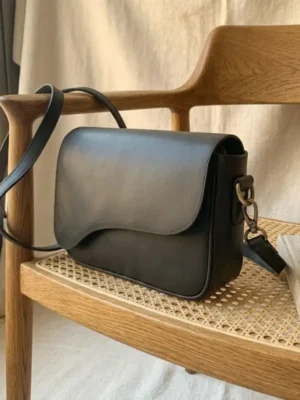 Sac à Bandoulière Cuir Vintage – Style Classique Intemporel Femme
