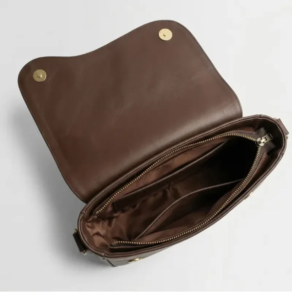 Sac à Bandoulière Cuir Vintage – Style Classique Intemporel Femme