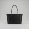 Cabas Cuir Grainé Noir Femme – Style Minimaliste