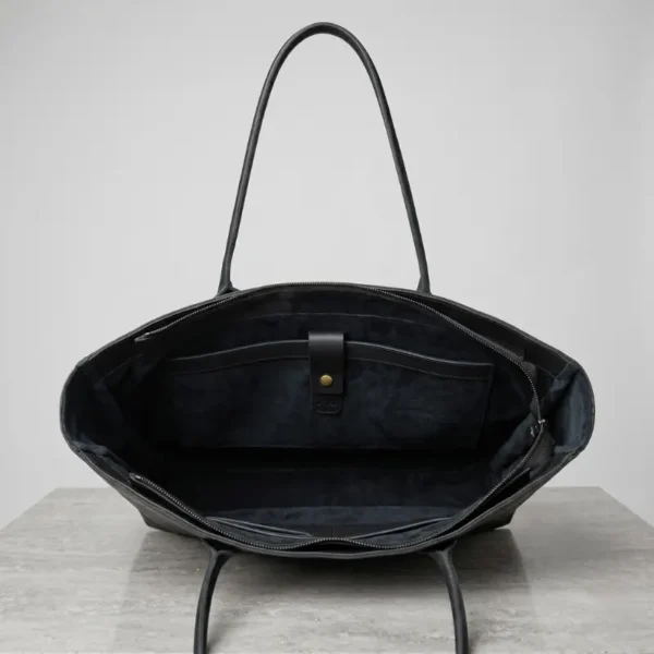 Cabas Cuir Grainé Noir