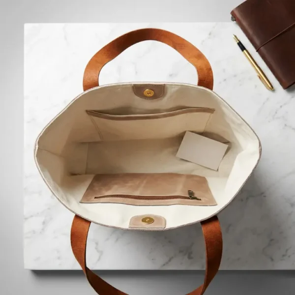 Tote Bag Toile Cirée Beige